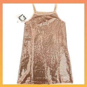 CHELSEA & VIOLET Girl’s Sequin Rose Gold Party Dress